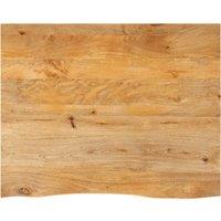 Berkfield Home Table Top Live Edge 90x80x2.5 cm Solid Wood Mango in Brown