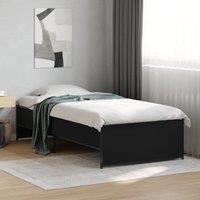 Berkfield Home Bed Frame without Mattress Black 75x190 cm Small Single