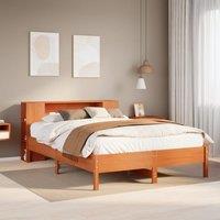 Berkfield Home Bookcase Bed without Mattress Wax Brown 160x200 cm Solid Wood Pine