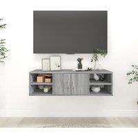 Berkfield Home Wall Shelf Grey Sonoma 102x30x29 cm Engineered Wood | Size: 102 x 30 x 29 cm