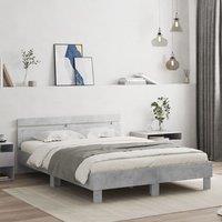 Bed Frame without Mattress Concrete Grey 150x200 cm King Size