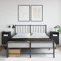 Berkfield Home Bedside Cabinets 2 pcs Black 36x39x68 cm Steel | Size: 36 x 39 x 68 cm
