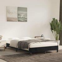 Berkfield Home Bed Frame without Mattress Black 120x190 cm Small Double Velvet