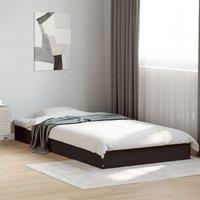 Bed Frame without Mattress Black 100x200 cm Engineered Wood