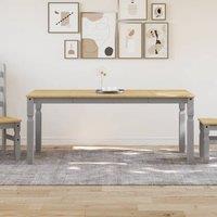 Berkfield Home Dining Table Corona Grey 180x90x75 cm Solid Wood Pine | Size: 180 x 90 x 75 cm