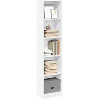 Berkfield Home Bookcase White 40x24x176 cm Engineered Wood | Size: 40 x 24 x 176 cm