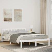 Berkfield Home Extra Long Bed Frame without Mattress White 140x220 cm Solid Wood Pine