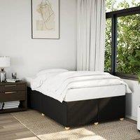 Berkfield Home Bed Frame without Mattress Black 120x190 cm Small Double Fabric