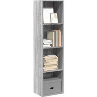 Berkfield Home Bookcase Grey Sonoma 40x30x152 cm Engineered Wood | Size: 40 x 30 x 152 cm