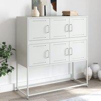 Berkfield Home Sideboard White 100.5x39x107 cm Steel