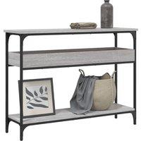 Berkfield Home Console Table with Shelf Grey Sonoma 100x29x75cm Engineered Wood | Size: 100 x 29 x 75 cm