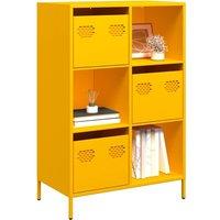 Berkfield Home Highboard Mustard Yellow 68x39x103.5 cm Steel