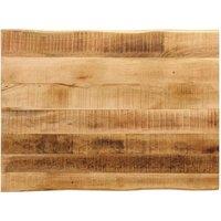 Table Top Live Edge 90x60x2.5 cm Solid Wood Rough Mango