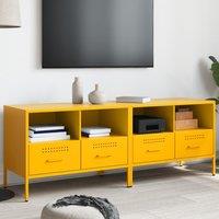 Berkfield Home TV Cabinets 2 pcs Mustard Yellow 68x39x50.5 cm Steel