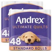 Andrex 'Toilet Rolls' x96 Supreme Quilts Fragrance-Free 3 Ply Toilet Paper in White