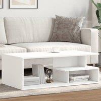 Berkfield Home Coffee Table White 102x55x35 cm Engineered Wood | Size: 102 x 55 x 35 cm