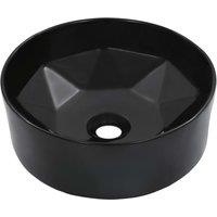 Berkfield Home Wash Basin 36x14 cm Ceramic Black