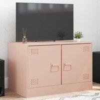 Berkfield Home TV Cabinet Pink 67x39x44 cm Steel | Size: 67 x 39 x 44 cm