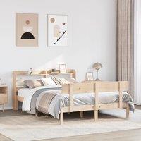 Berkfield Home Bed Frame without Mattress 140x190 cm Solid Wood Pine in Brown