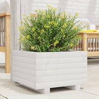 Berkfield Home Garden Planter White 40x40x26.5 cm Solid Wood Pine