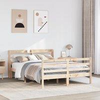 Berkfield Home Bed Frame with Headboard without Mattress 140x200 cm in Brown