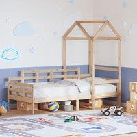 Day Bed with Roof without Mattress 90x200 cm Solid Wood