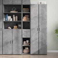 Berkfield Home Highboard Concrete Grey 30x42.5x185 cm Engineered Wood