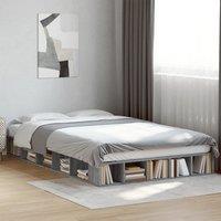 Bed Frame without Mattress Grey Sonoma 120x200 cm