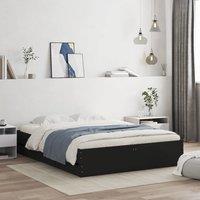 Berkfield Home Bed Frame with Drawers without Mattress Black 150x200 cm King Size