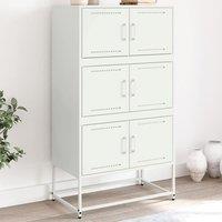 Berkfield Home Sideboard White 68.5x38.5x123.5 cm Steel
