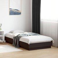 Berkfield Home Bed Frame without Mattress Black 75x190 cm Small Single Engineered Wood