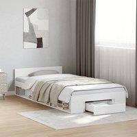 Berkfield Home Bed Frame with Drawer without Mattress White 100x200 cm
