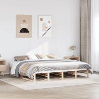 Berkfield Home Bed Frame without Mattress 180x200 cm Super King Solid Wood Pine in Brown