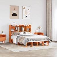 Berkfield Home Bookcase Bed without Mattress Wax Brown 160x200 cm Solid Wood Pine