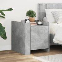 Berkfield Home Bedside Cabinet Concrete Grey 45x50x50 cm Engineered Wood | Size: 45 x 50 x 50 cm