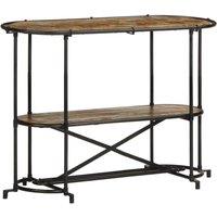 Berkfield Home Console Table 110x42x76 cm Solid Wood Reclaimed in Brown | Size: 110 x 42 x 76 cm