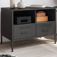 Berkfield Home TV Cabinet Black 68x39x50.5 cm Steel