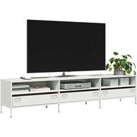 TV Cabinet White 202x39x43.5 cm Cold-rolled Steel