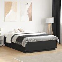 Berkfield Home Bed Frame without Mattress Black 135x190 cm Double