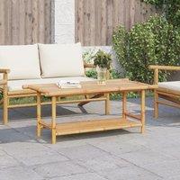 Berkfield Home Coffee Table 110x55x45 cm Bamboo in Brown | Size: 110 x 55 x 45 cm
