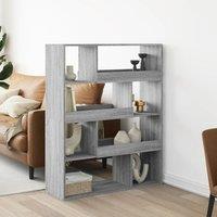 Berkfield Home Room Divider Grey Sonoma 100x33x125.5 cm Engineered Wood