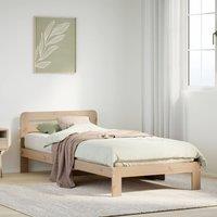 Bed Frame without Mattress 75x190 cm Small Single Solid Wood Pine