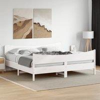 Berkfield Home Bed Frame without Mattress White 200x200 cm Solid Wood Pine