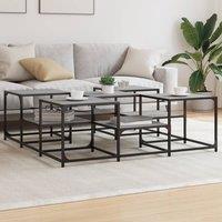 Berkfield Home Coffee Table Grey Sonoma 121x121x40 cm Engineered Wood | Size: 121 x 121 x 40 cm