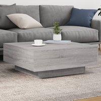 Berkfield Home Coffee Table Grey Sonoma 80x80x31 cm Engineered Wood | Size: 80 x 80 x 31 cm