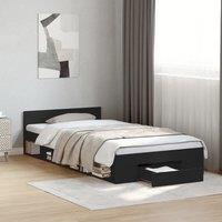 Berkfield Home Bed Frame with Drawer without Mattress Black 75x190 cm Small Single
