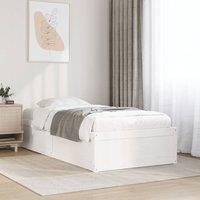 Berkfield Home Bed Frame without Mattress White 90x190 cm Single Solid Wood Pine