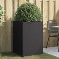Berkfield Home Planter Black 52x48x75 cm Steel | Size: 52 x 48 x 75 cm