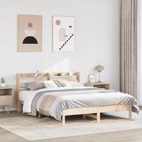 Berkfield Home Bed Frame without Mattress 140x200 cm Solid Wood Pine in Brown