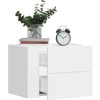Berkfield Home Wall-mounted Bedside Cabinet White 45x30x35 cm | Size: 45 x 30 x 35 cm